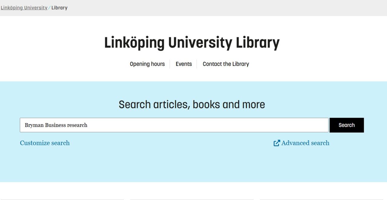 A search box with the text 