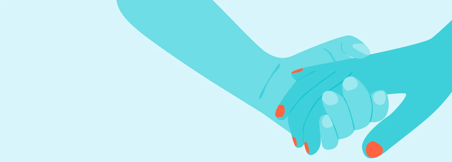 Illustration av två händer