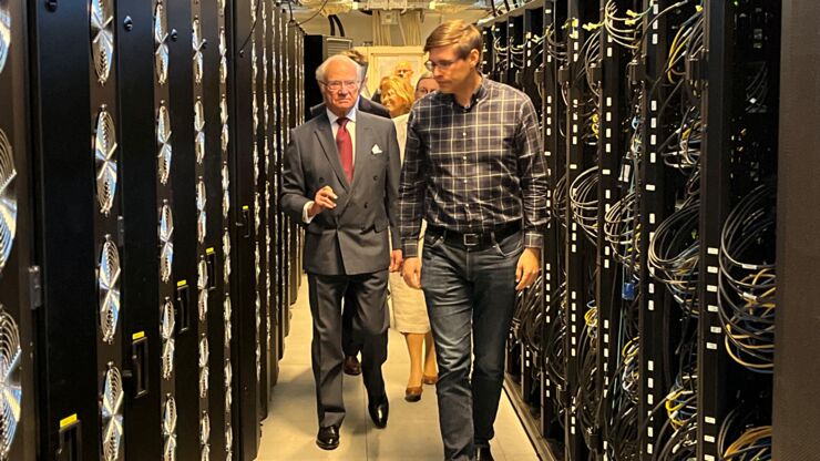 Kungen i datahall