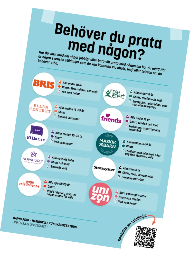 Barnafrids stödlinjeposter.