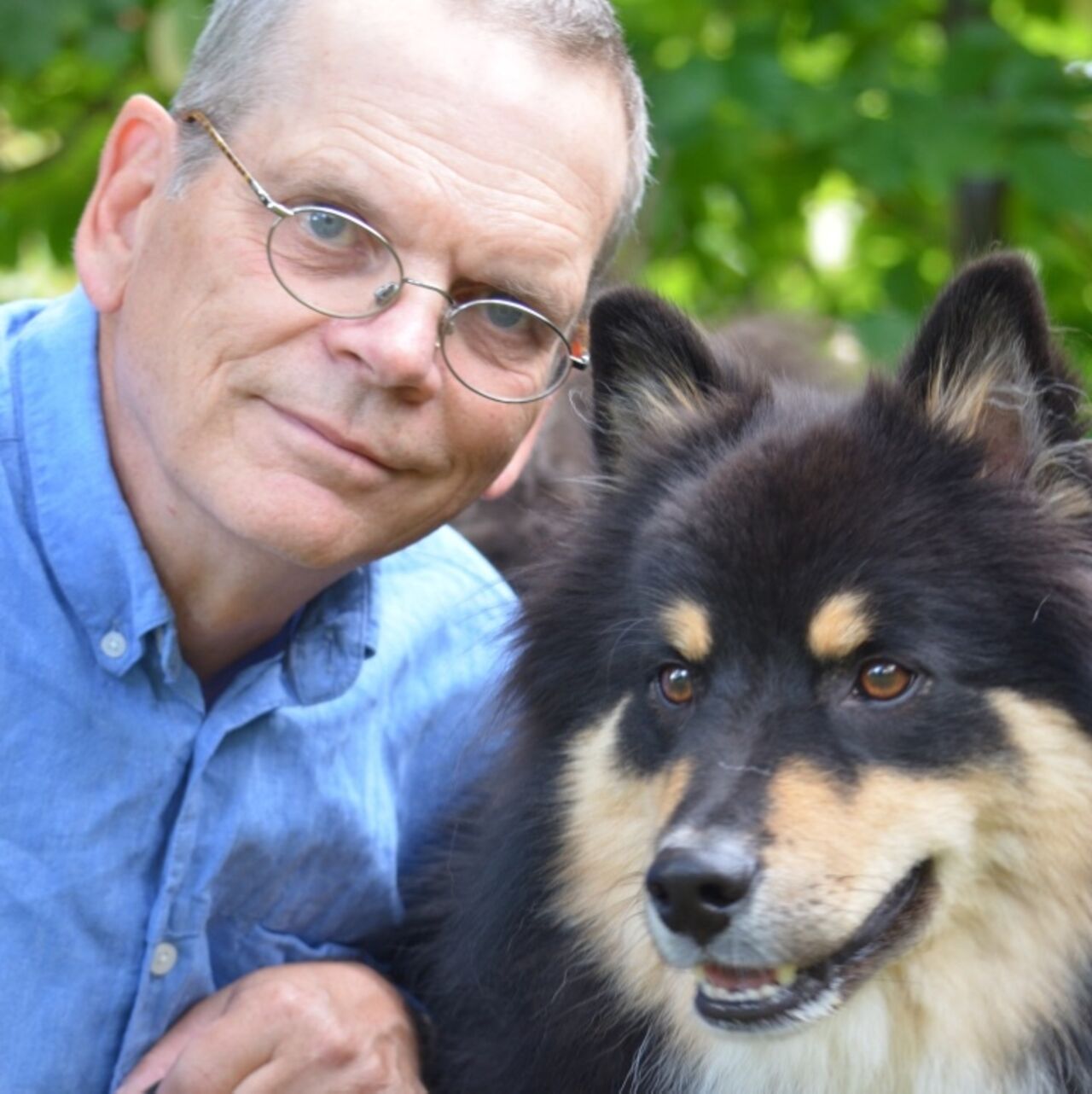 Per Jensen med sin hund