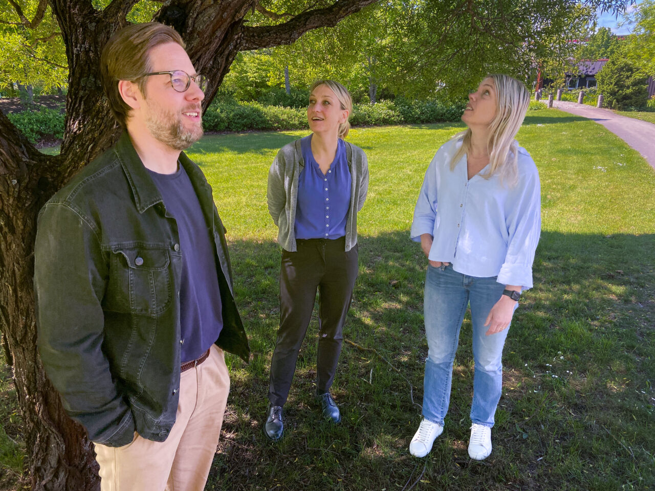 Johan Niskanen, Ida Grundel och Kristina Trygg,