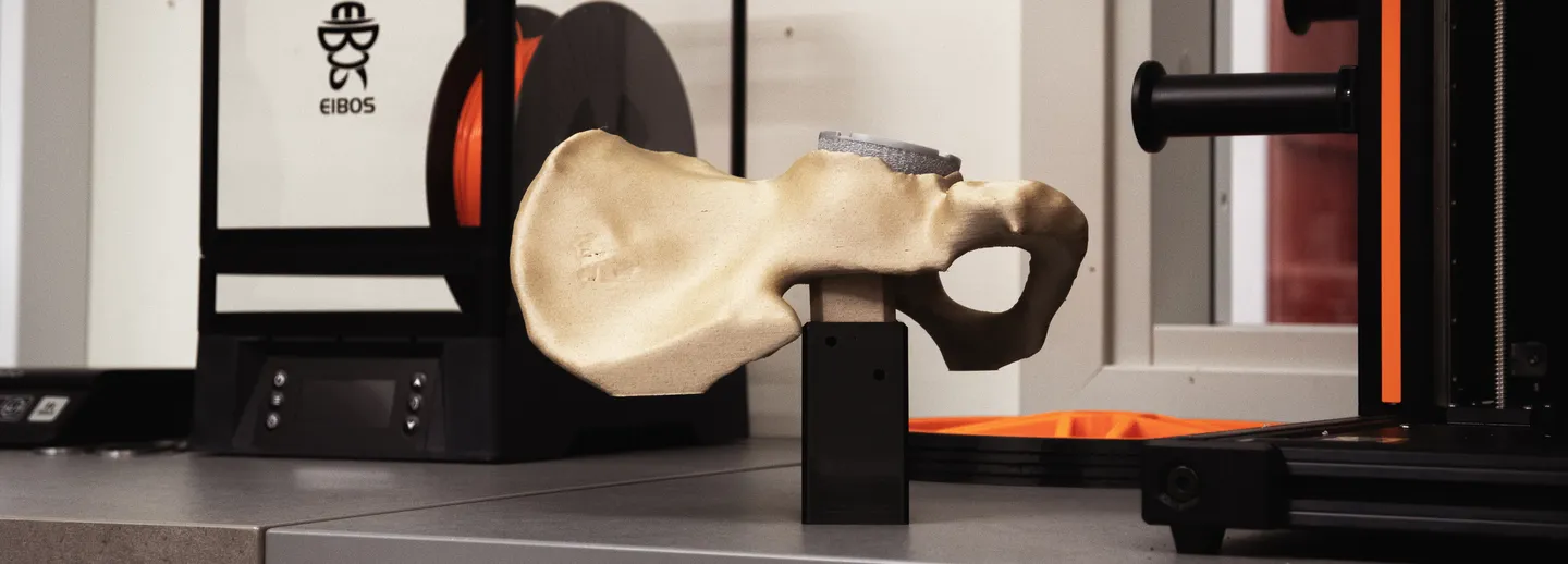 En 3D-printad höft.
