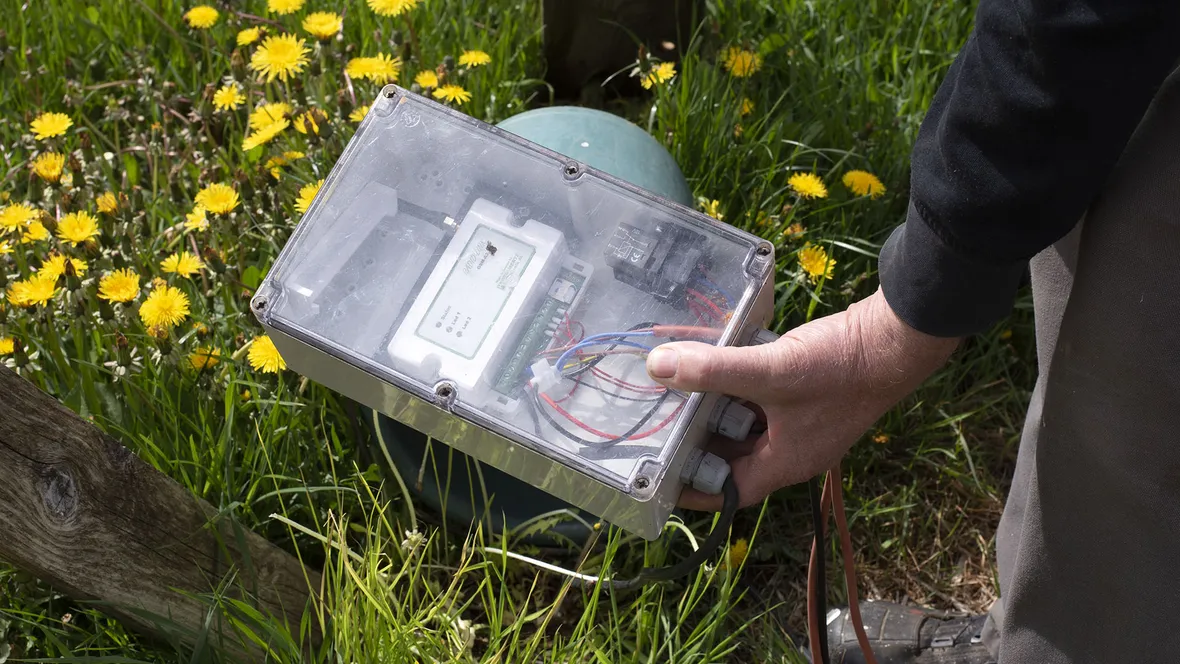 Dosa för pump från gödselbrunn för mobil styrning.