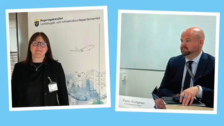 Karolina Muhrman och lantbruksminister Peter Kullgren