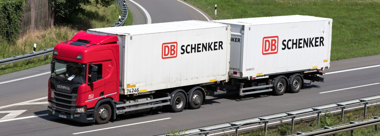 Lastbil från Db Schenker