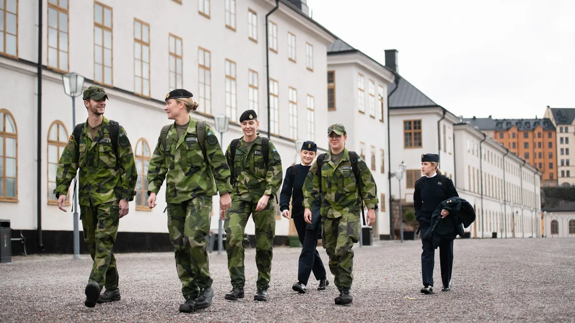 Kadetter på Försvarshögskolan