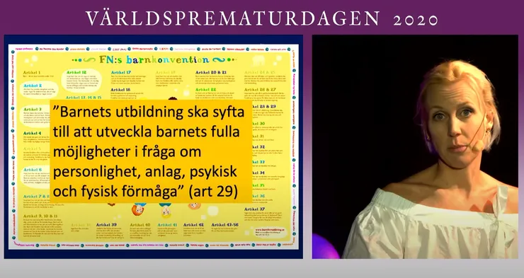 Erika Zettby Världsprematurdagen 2020.