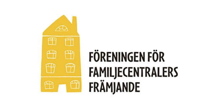 Logotyp för FFFF, en illustration av ett gult hus