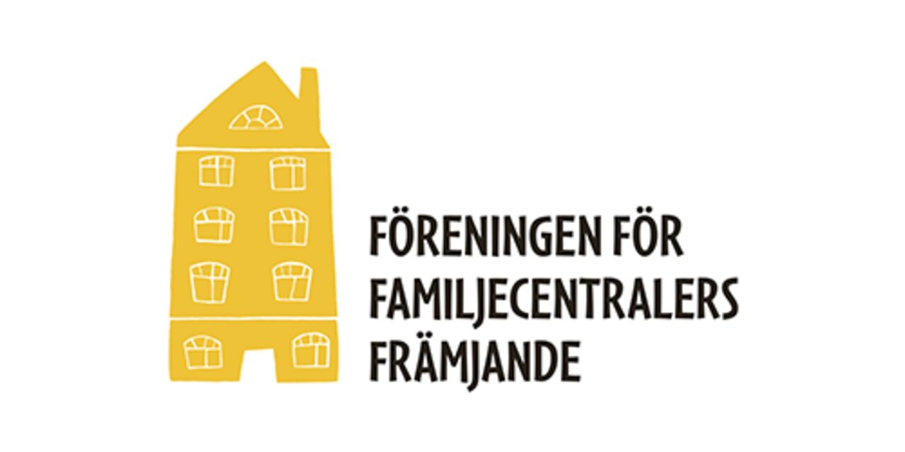 Logotyp för FFFF, en illustration av ett gult hus