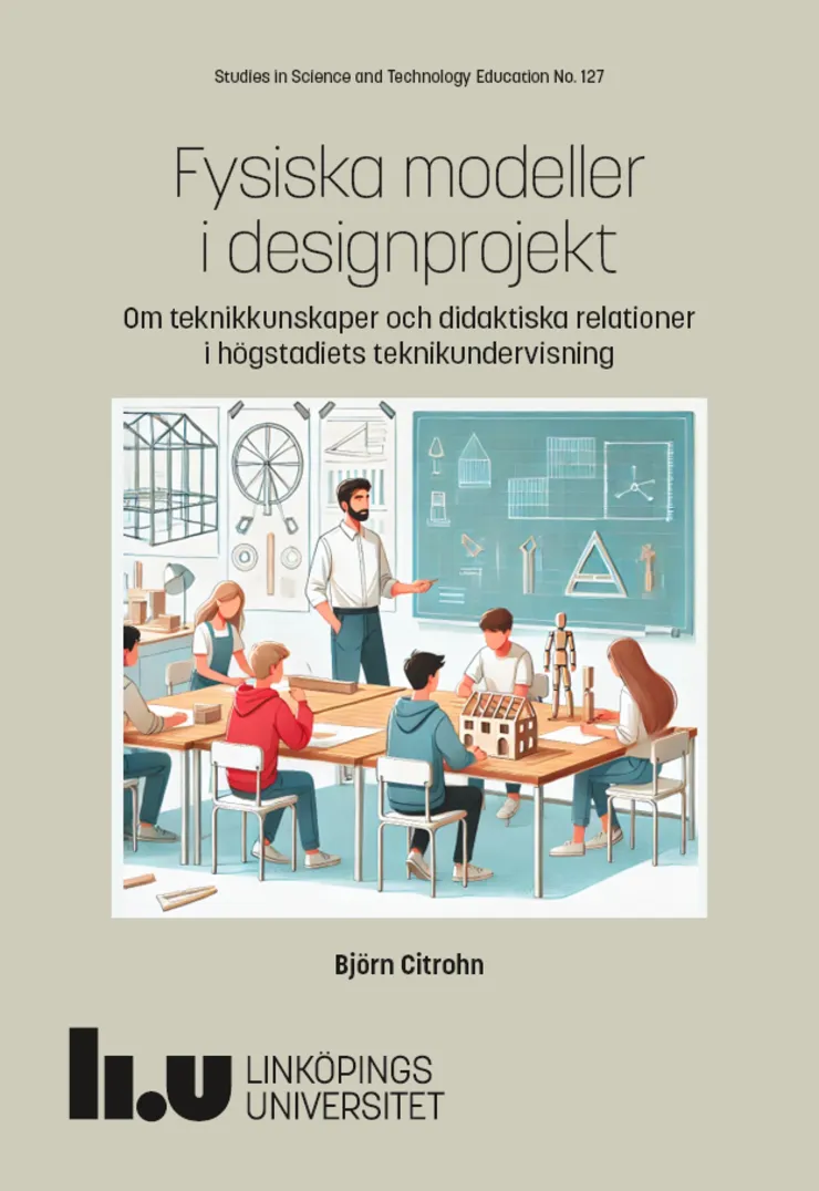 Omslag med illustration av barn i ett klassrum.