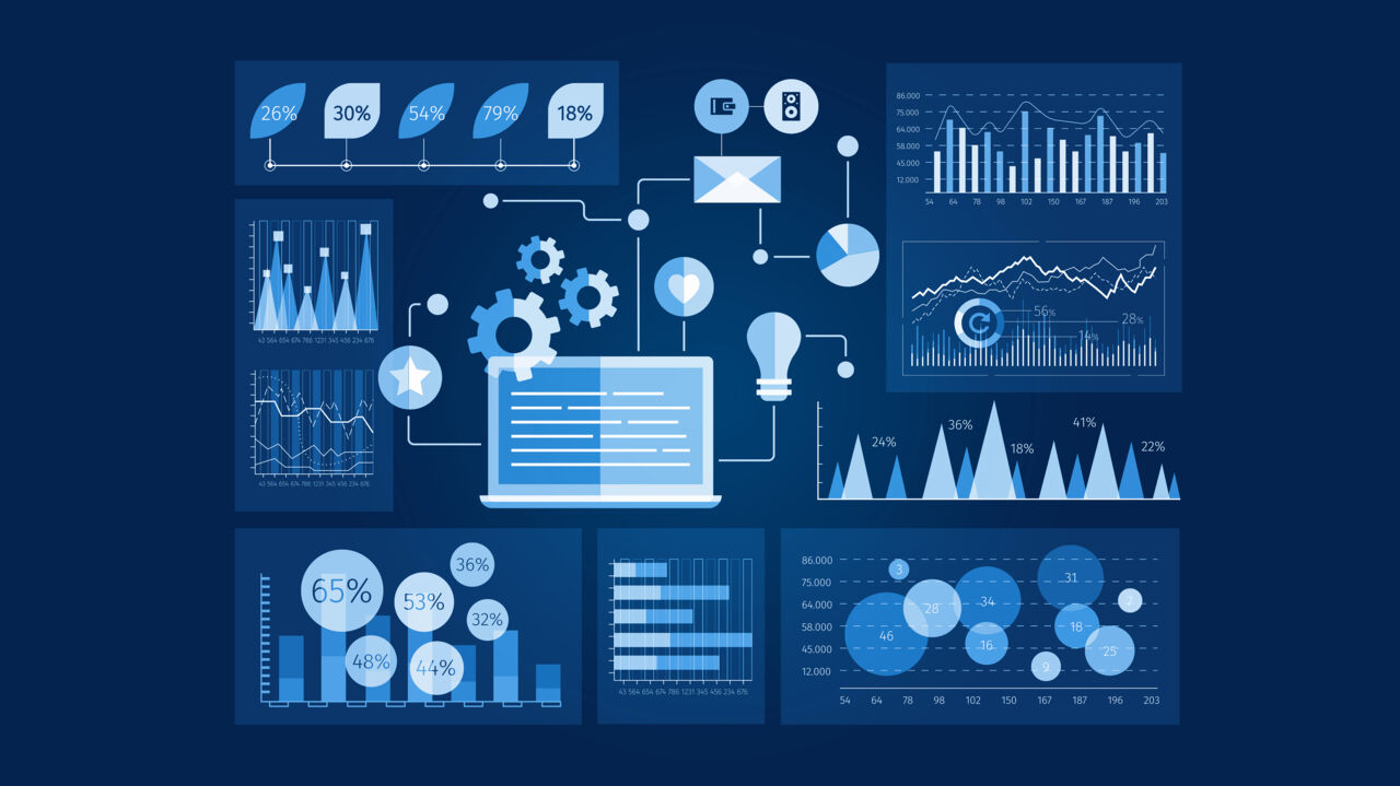 grafik över grafer och statistik