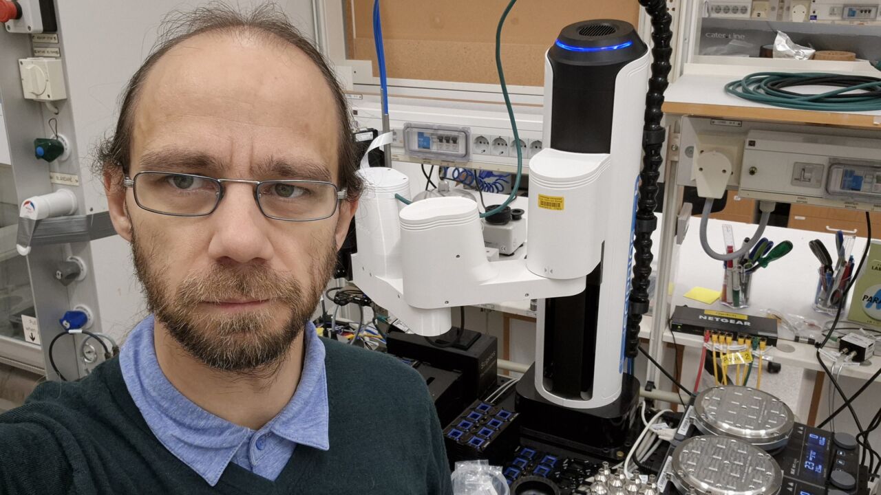 researcher in a lab environment