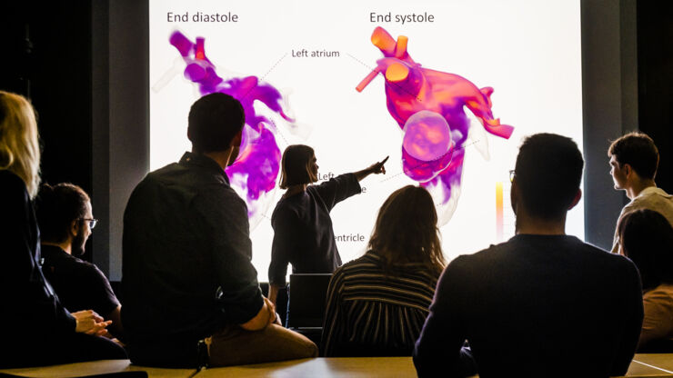 Group of PhD students in the lecture hall