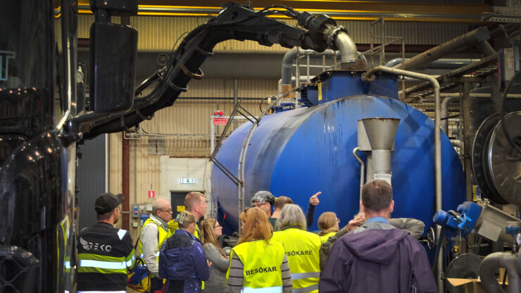 Studiebesök i biogasanläggning.