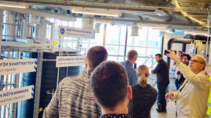 Studiebesök i biogasanläggning, Recolab.