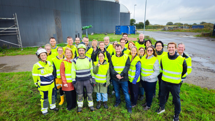 Gruppbesök på biogasanläggning.