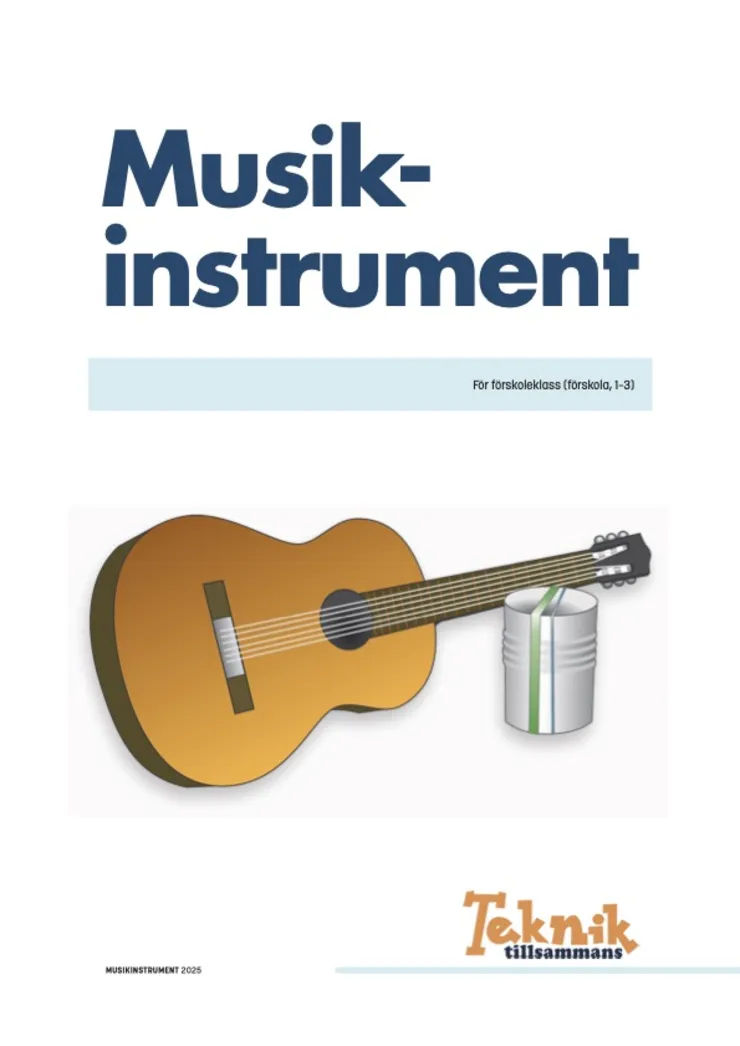 Omslag med illustrerad gitarr och konservburk. 