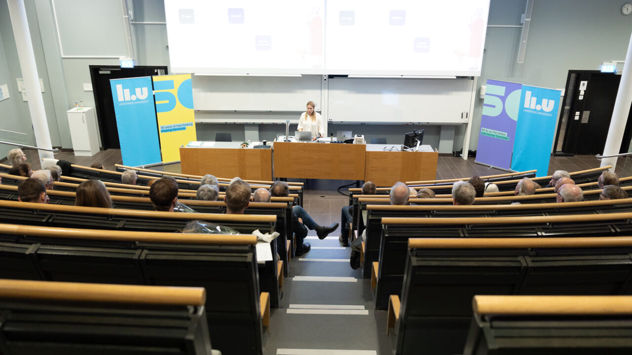 Presentation av forskning när åhörare lyssnar