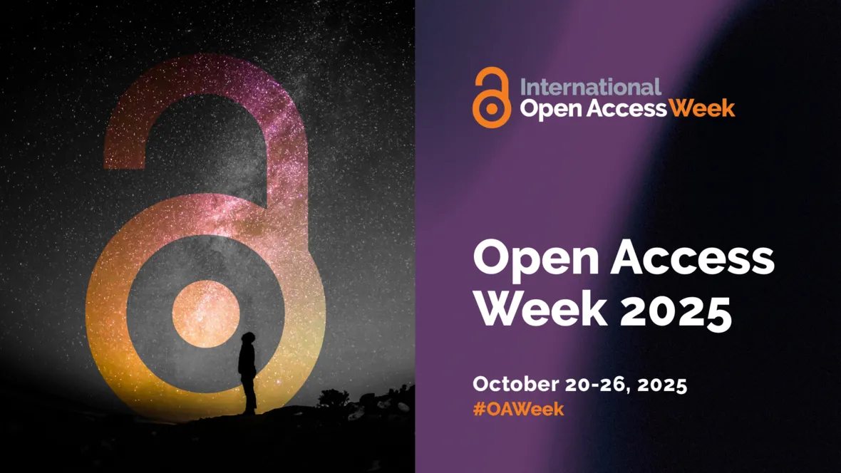 En person under en stjärnhimmel och texten 