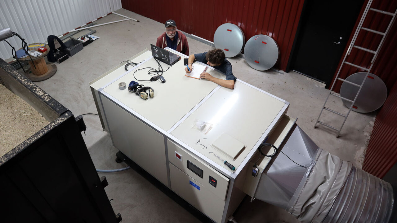 Den första maskinen som användes för att analysera torkning med torr luft. 