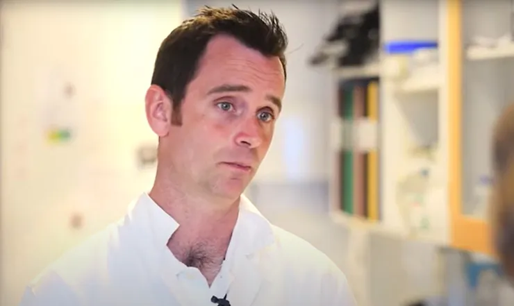 Colm Nestor duroing an interview.