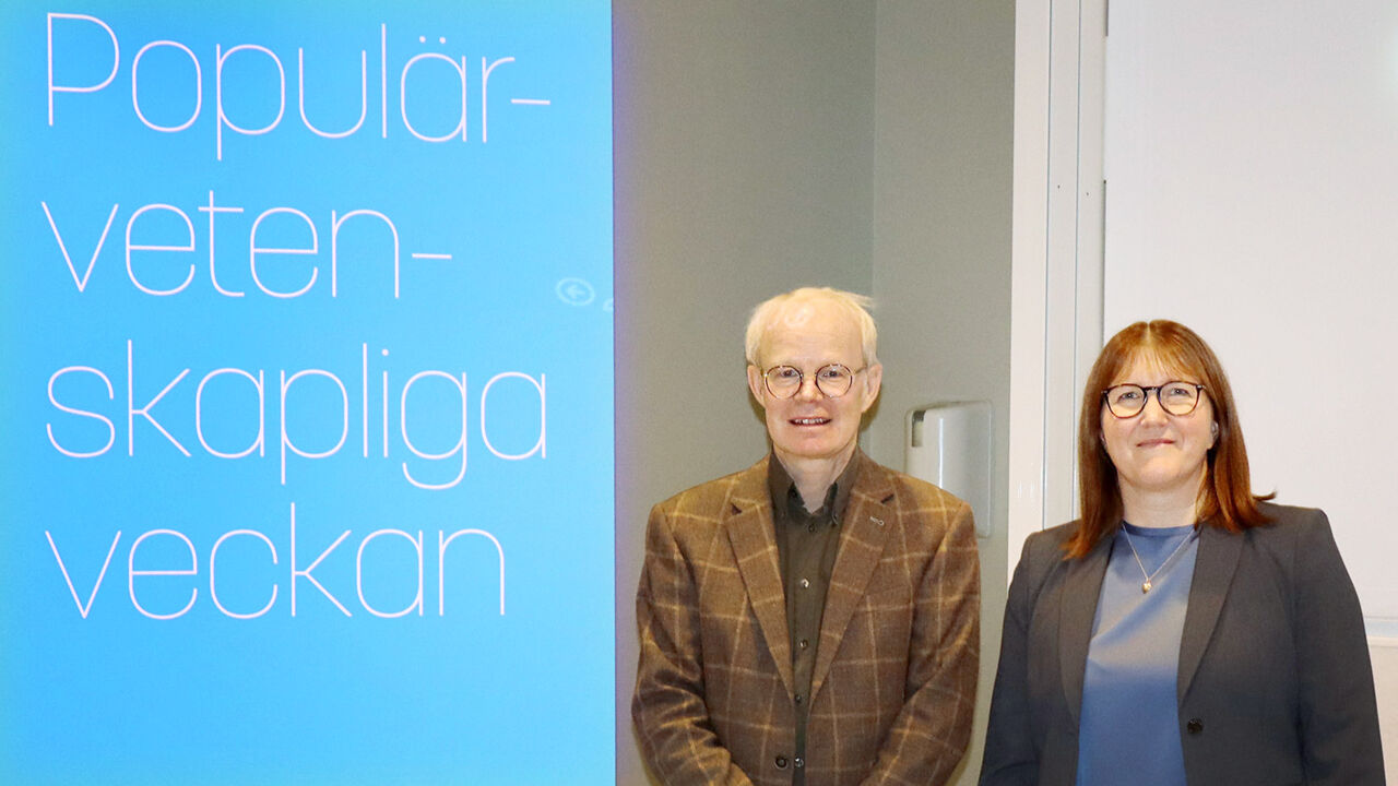 En man och en kvinna som föreläser.