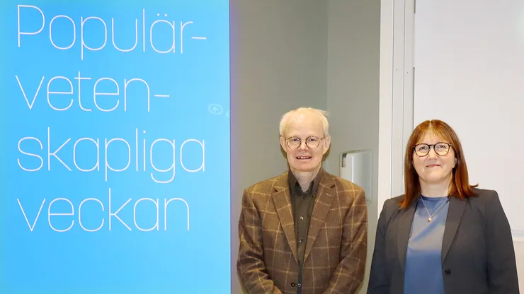 En man och en kvinna som föreläser.