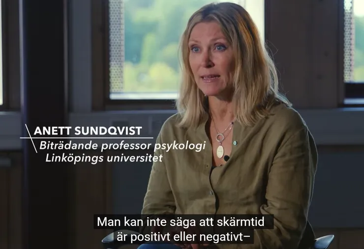 Annett Sundqvist berättar om barns skärmtid.