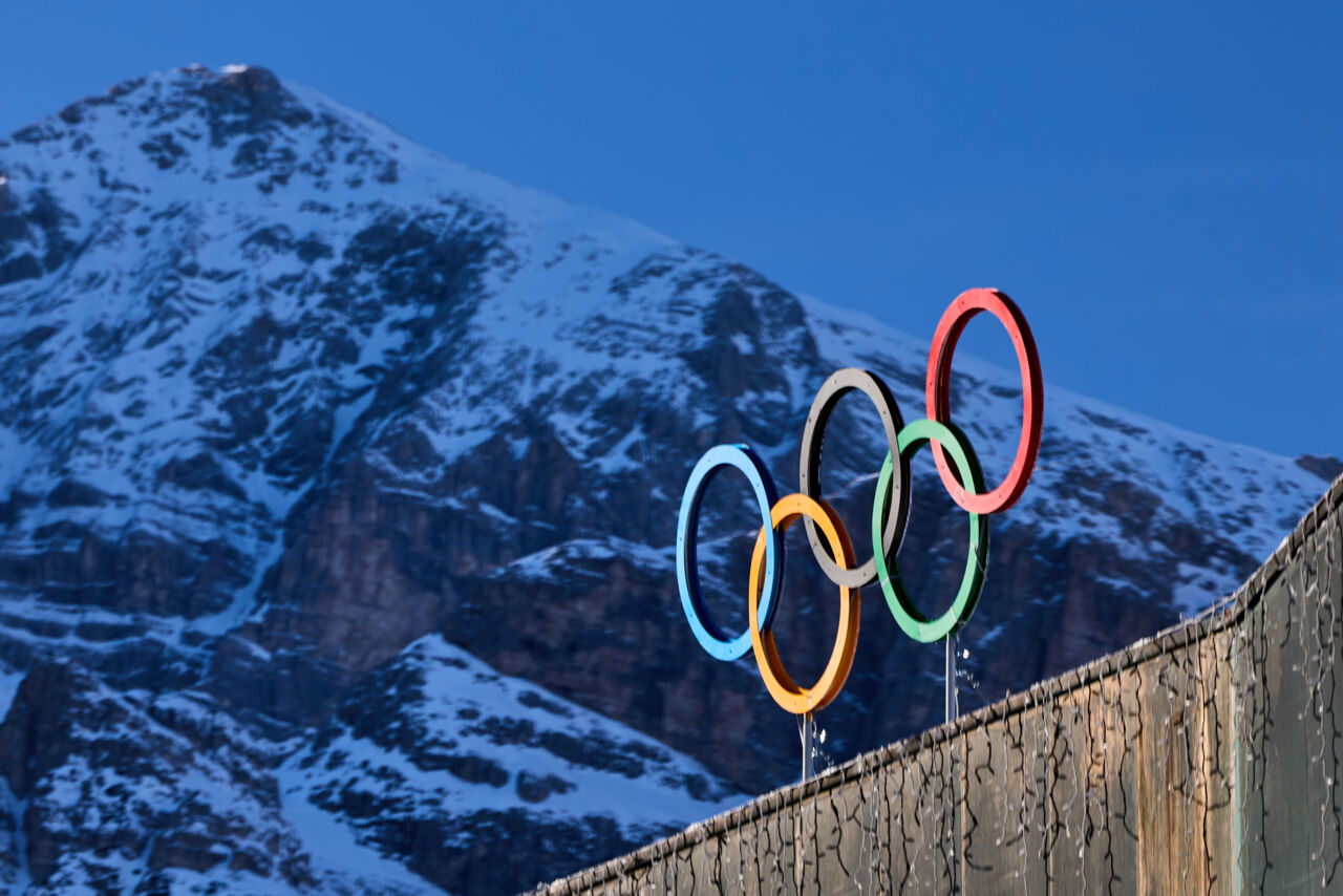A picture of the Olympic rings