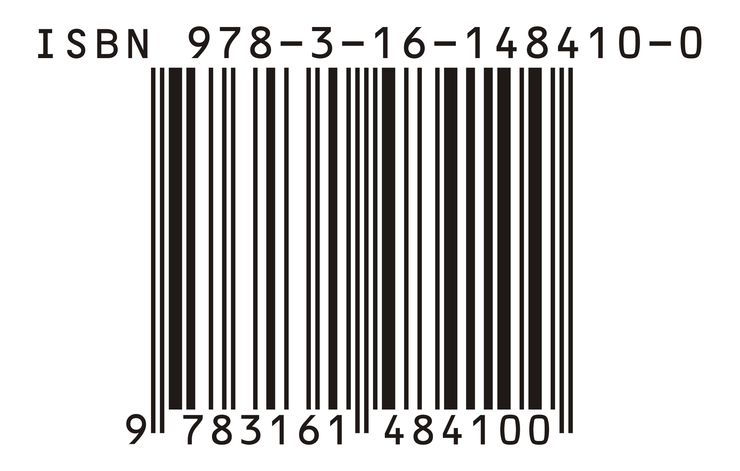 A bar code with an ISBN.