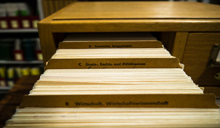 The library catalogue of the GDR collection.