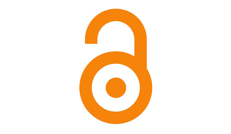 The Open Access symbol, an open padlock.