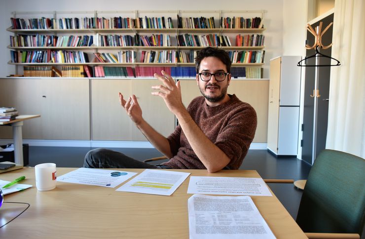 young man at desk