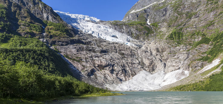 Boyabreen Glacier in Jostedalsbreen National Park, Norway