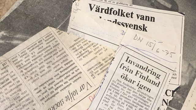 A collection of news paper articles on migration (in swedish).