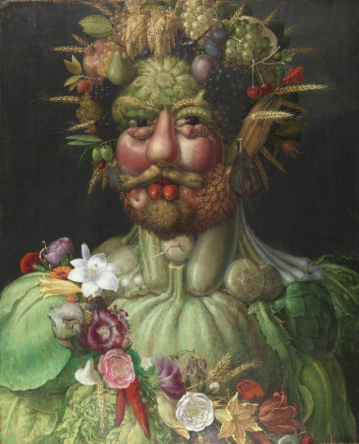 Vertumnus Årstidernas Gud, målad i början av 1590-talet av Giuseppe Arcimboldo/ Skokloster