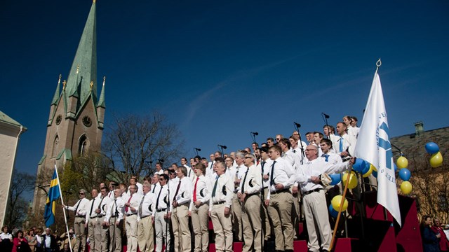 Linköping's student singers.