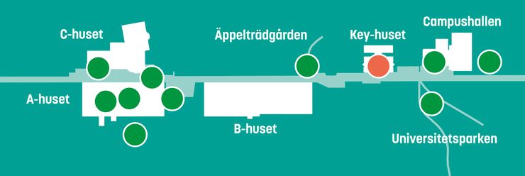 Map over the exhibition Walk the talk - station Energy-Smart Properties, Campus Valla.