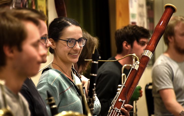 Alice Framba, from Italy, plays basson in the Linköping Symphony Orchestra.