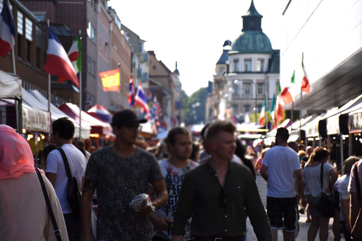 International food market in Linköping