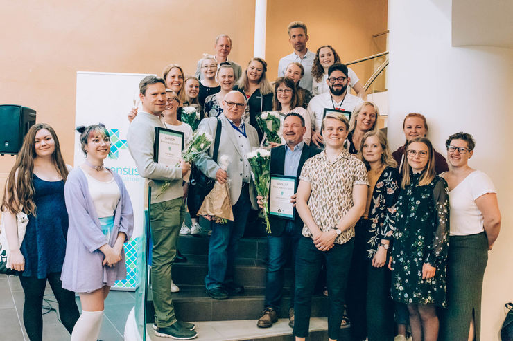 Gruppfoto av årets pedagog och årets inspiratörer 2019