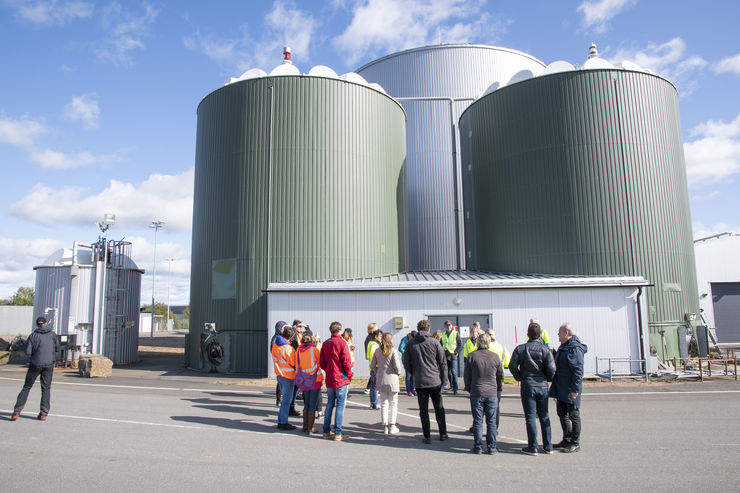 BRC gör studiebesök på Skövde biogas.