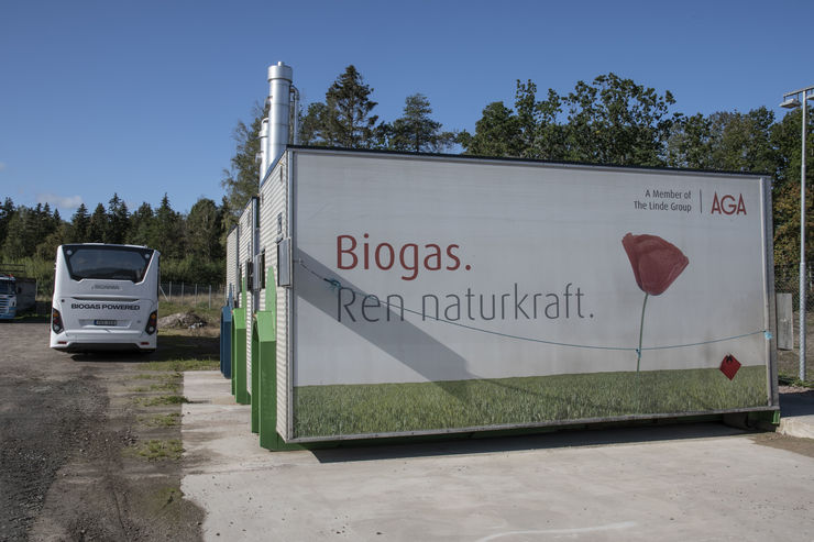 BRC gör studiebesök på Skövde biogas.