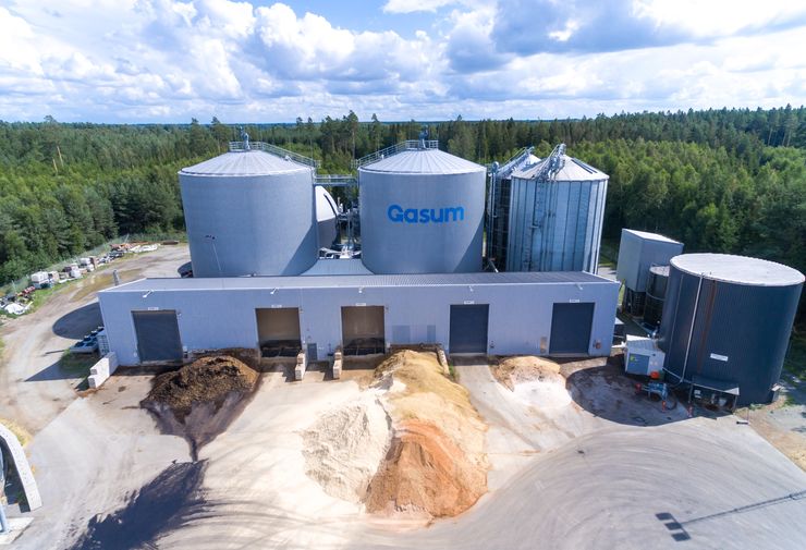 Biogasanläggningen i Lidköping.