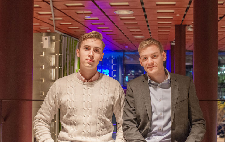 Niklas Ramstedt och Anton Fredriksson, alumner civilingenjörsutbildningen.