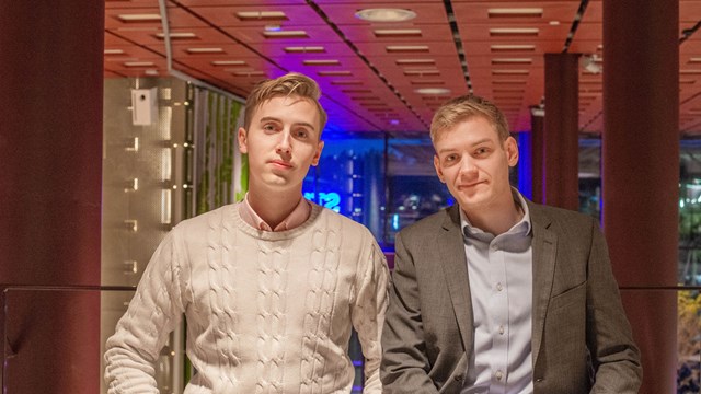 Niklas Ramstedt och Anton Fredriksson, alumner civilingenjörsutbildningen.