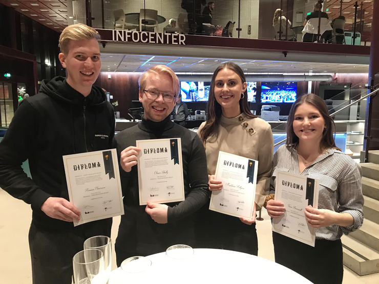 Rasmus Elmersson, Oliwer Schultz, Madeleine Edenfeldt Hellgren och Tuva Bernwall