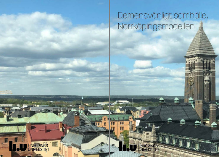Omslag till broschyren Demensvänligt samhälle - Norrköpingsmodellen