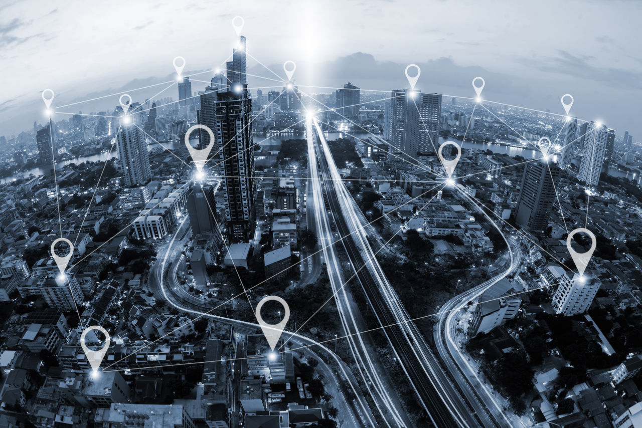 Bild på en stad uppifrån